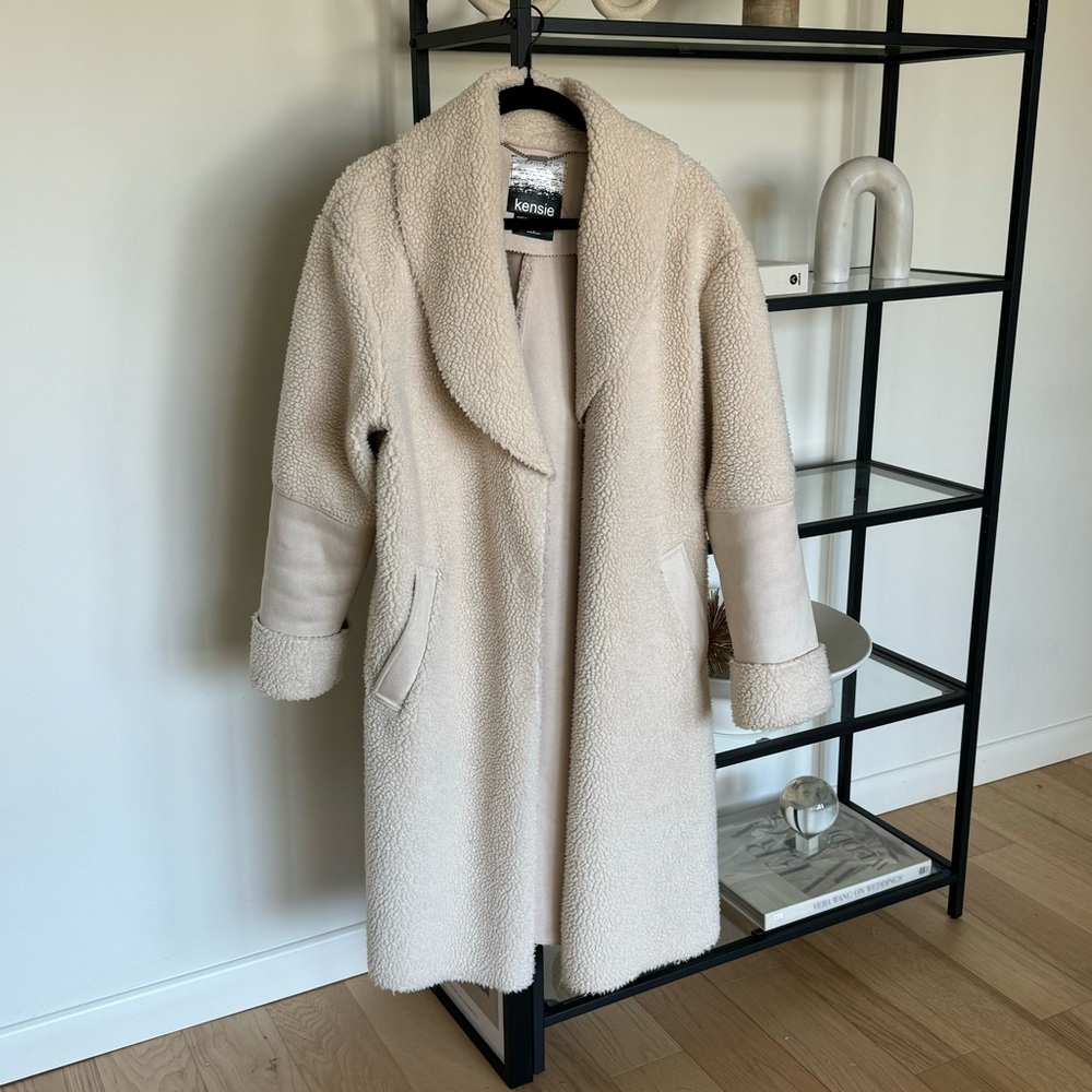 Shearling / Sherpa Knee Length Coat